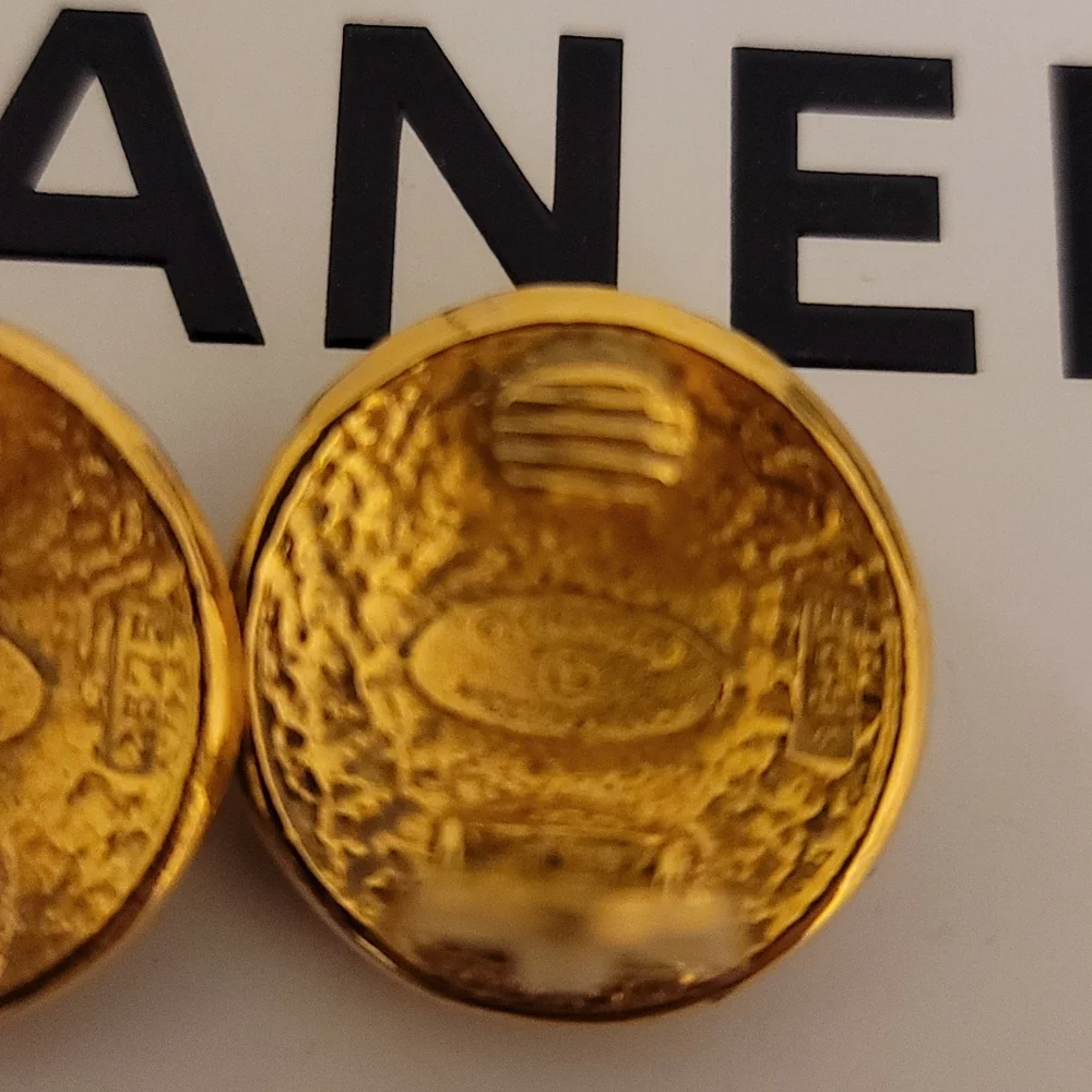 Rare! Chanel Constellation Earrings Gold Plated - Picture 3 of 8